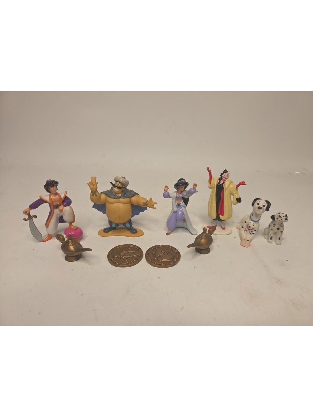 Vintage 90s Disney PVC Figure Lot Aladdin Prince Uncouthma 101 Dalmatians...